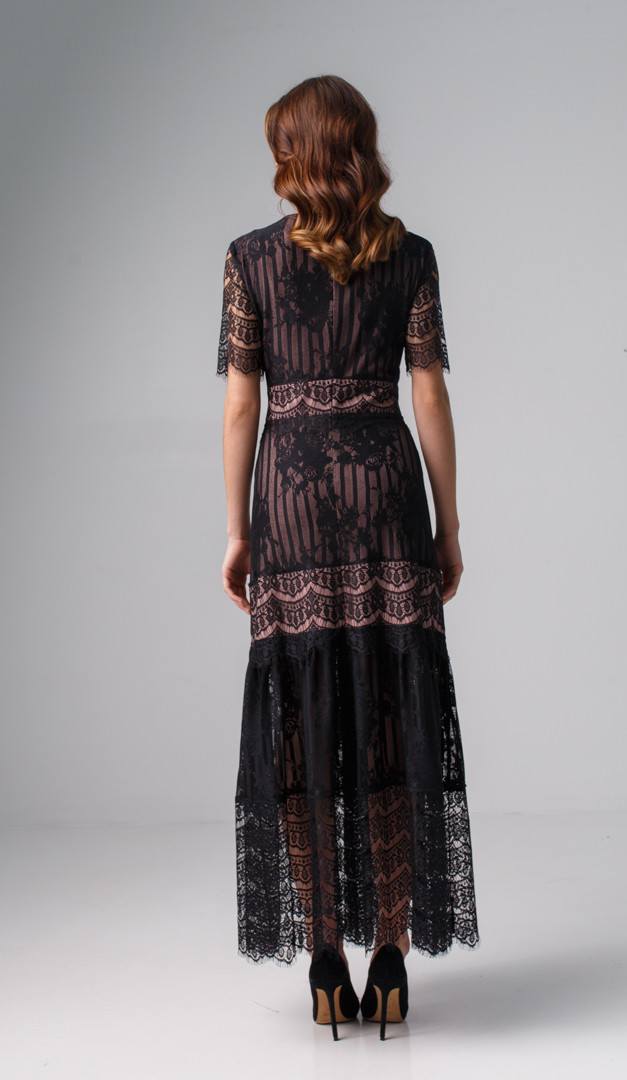 Фото plate-maksi-iz-kruzeva-cernoe-04 товара Платье макси из кружева черное0
