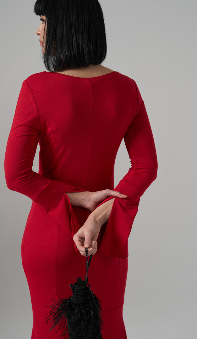 Фото plate-maksi-krasnoe-05 товару Сукня максі червона0