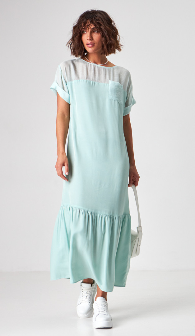 Фото plate-maksi-matnogo-cveta-01 товара Платье макси мятного цвета