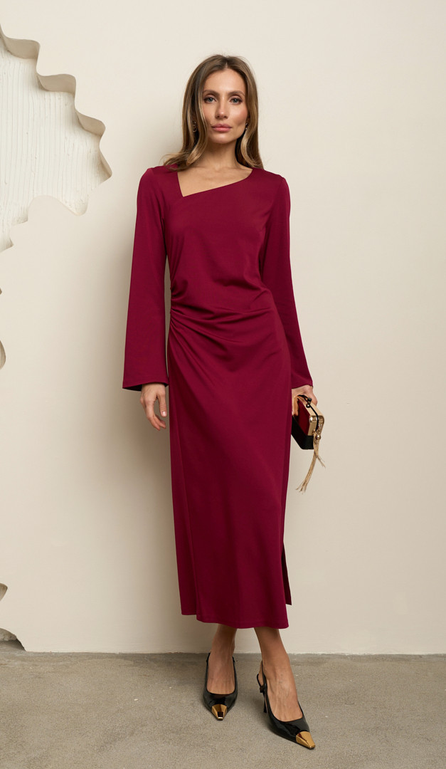 Фото plate-midi-bordo-7 товара Платье миди бордо