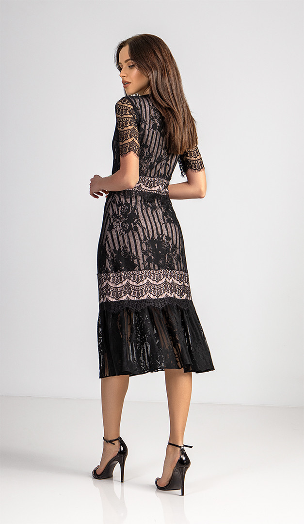 Фото plate-midi-iz-kruzeva-cernoe-02 товару Сукня міді з мережива чорна0