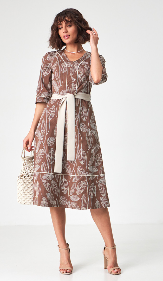 Фото plate-midi-s-vysivkoj-01 товару Сукня міді з вишивкою0