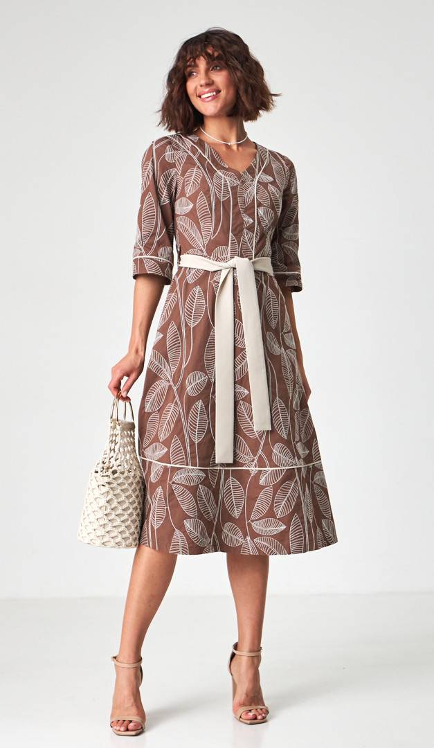 Фото plate-midi-s-vysivkoj-02 товару Сукня міді з вишивкою0