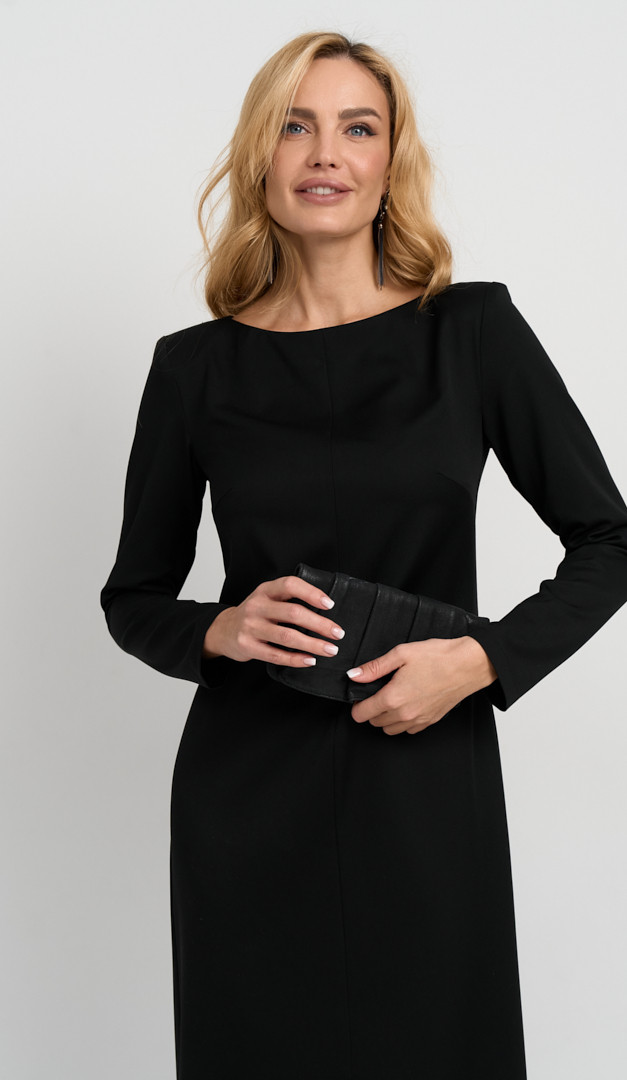 Фото plate-s-razrezom-maksi-cernoe-02 товара Платье с разрезом макси черное0