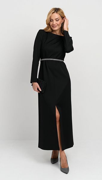 Фото plate-s-razrezom-maksi-cernoe-06 товару Сукня з розрізом максі чорна Фото plate-s-razrezom-maksi-cernoe-06 товару Сукня з розрізом максі чорна