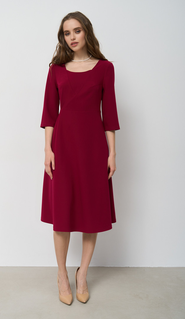 Фото plate-trapecia-malinovoe-03 товара Платье трапеция малиновое0