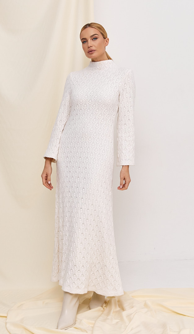 Фото plate-trikotaznoe-maksi-azur-04 товару Сукня трикотажна максі ажур0