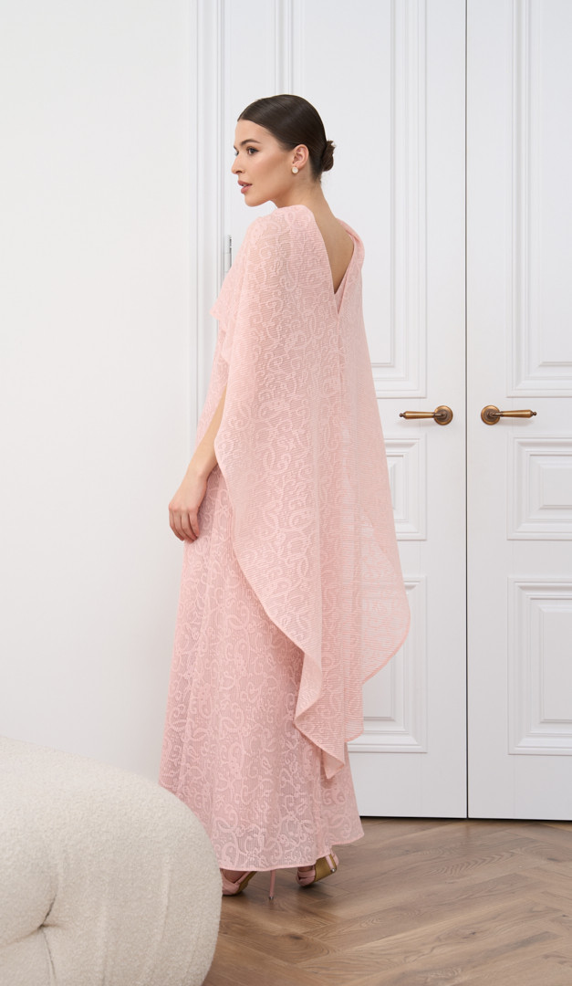 Фото plate-zenskoe-gofre-pudrovoe-07 товару Сукня жіноча гофре пудрова0