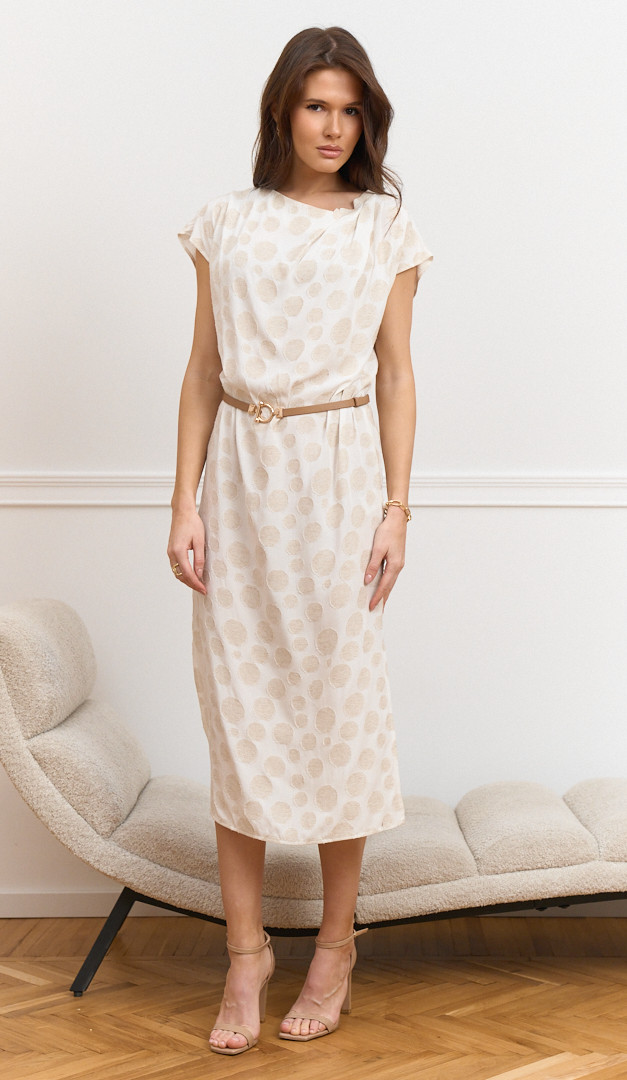 Фото plate-zenskoe-len-gorohi-05 товара Платье женское лен горохи0