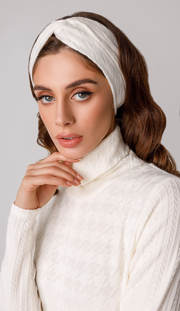 Фото povazka-calma-molocnaa-01 товару Повязка чалма молочна0