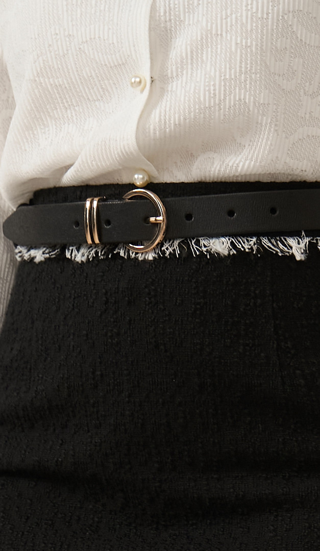 Фото remen-cernyj-krugloe-zoloto-28mm-02 товара Ремень чёрный круглое золото 28мм