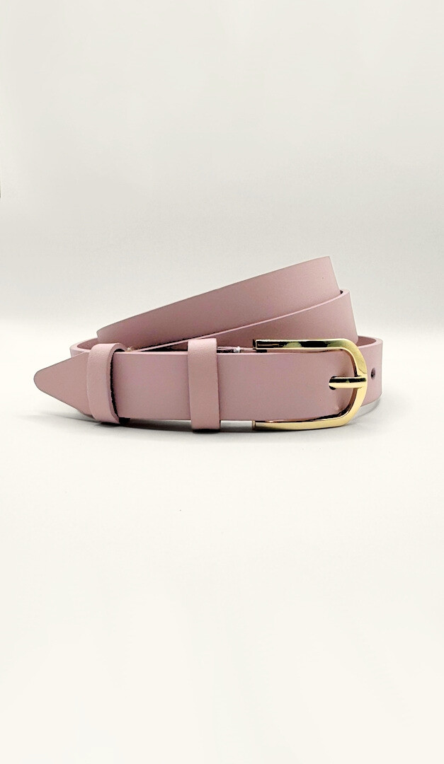 Фото remen-kozanyj-pudrovyj-zoloto-25-mm-02 товара Ремень кожаный пудровый золото 25 мм