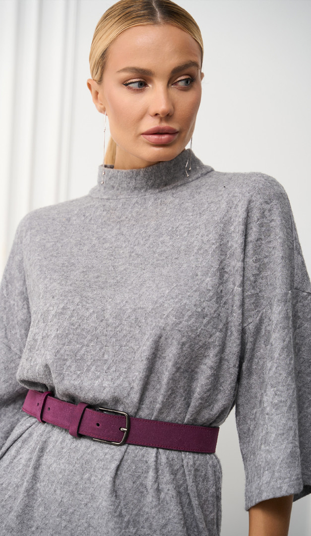 Фото remen-zenskij-zamsevyj-35mm-slivovyj-01 товару Ремінь жіночий замшевий 35мм сливовий