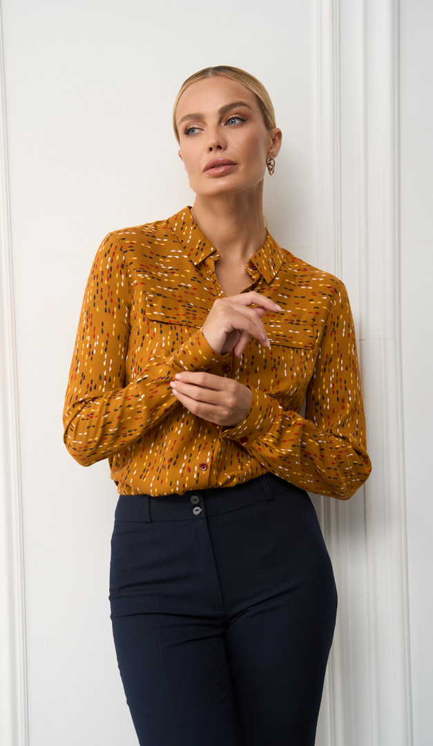 Фото rubaska-zenskaa-v-kontrastnyj-print-2 товара Рубашка женская в контрастный принт0