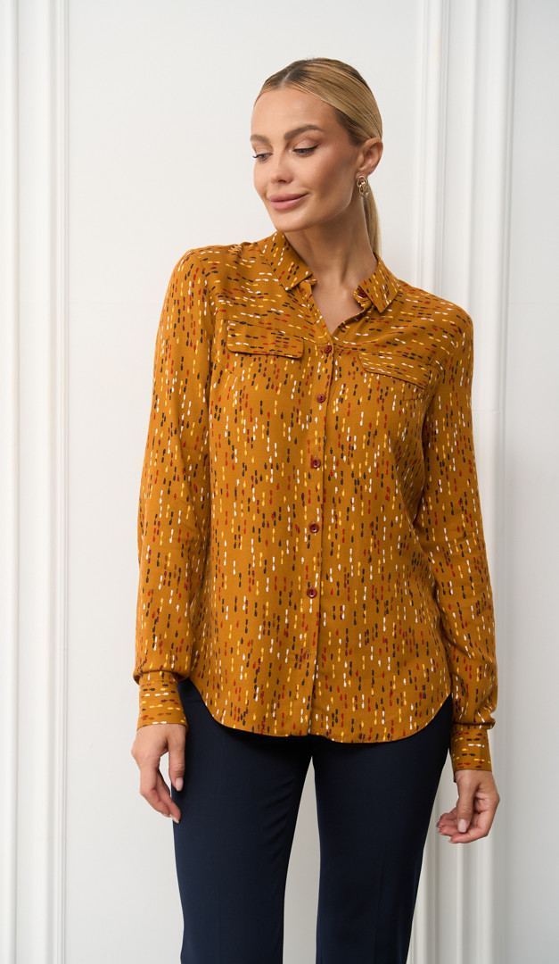 Фото rubaska-zenskaa-v-kontrastnyj-print-4 товара Рубашка женская в контрастный принт0