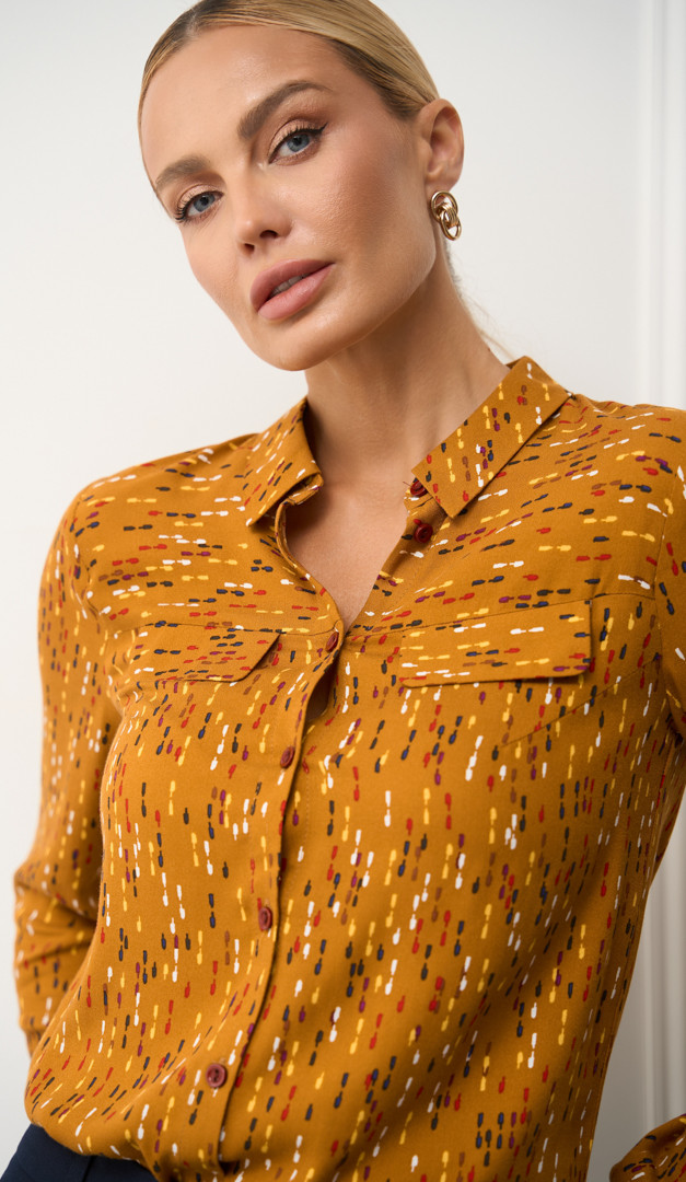 Фото rubaska-zenskaa-v-kontrastnyj-print-6 товара Рубашка женская в контрастный принт0