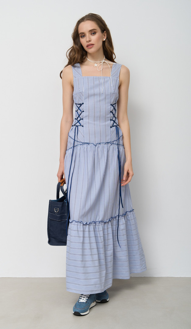 Фото sarafan-letnij-maksi-goluboj-001 товара Сарафан летний макси голубой