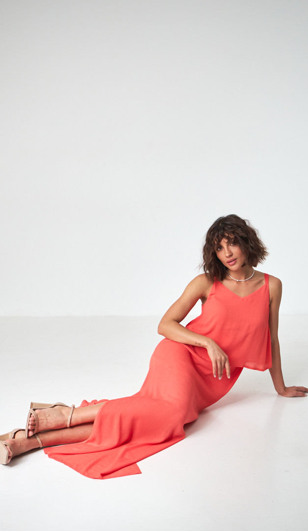 Фото sarafan-letnij-maksi-korallovyj-06 товара Сарафан летний макси коралловый0