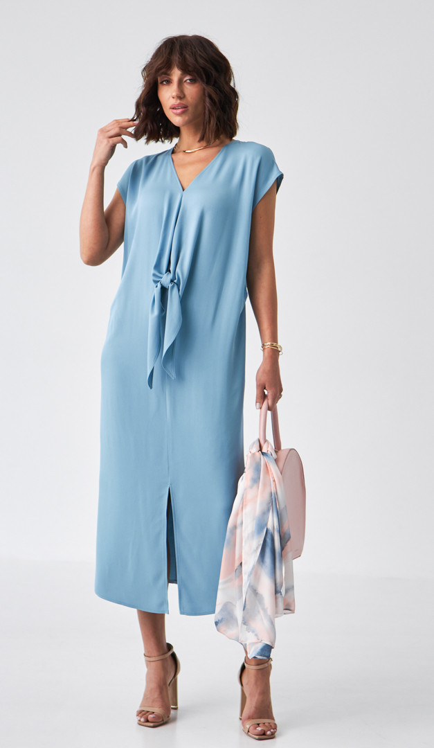 Фото sarafan-letnij-pramoj-s-uzlom-01 товару Сарафан літній прямий з вузлом