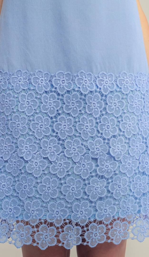 Фото sarafan-s-kruzevom-goluboj-04 товару Сарафан з мереживом блакитний0