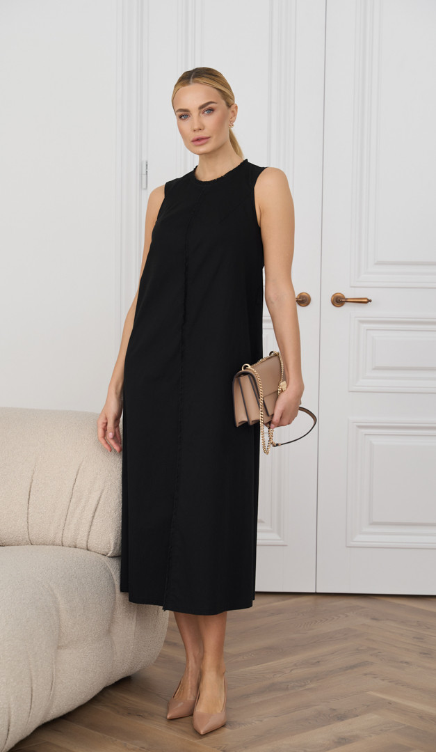 Фото sarafan-trapecia-cernyj-02 товару Сарафан трапеція чорний0