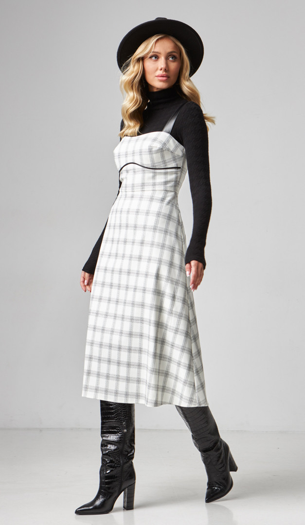 Фото sarafan-v-kletku-midi-02 товару Сарафан в клітинку міді0