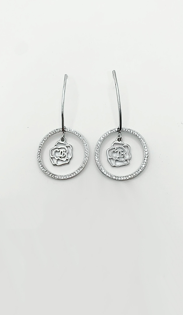 Фото sergi-roza-serebranye-02 товара Серьги Роза серебряные