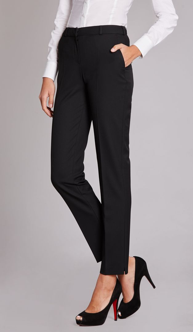 Фото stany-zenskie-bazovye-cernye-s-karmanami-01 товару Штани жіночі базові чорні з кишенями