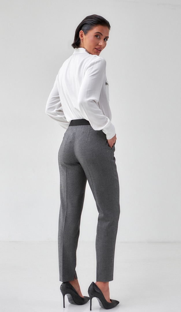 Фото stany-zenskie-cerno---seryj-melanz-05 товару Штани жіночі чорно - сірий меланж0