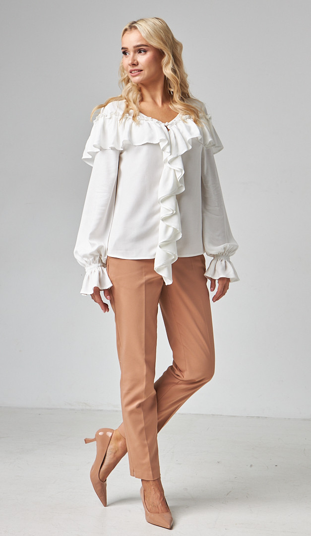 Фото stany-zenskie-klassiceskie-karamelnye-01 товару Штани жіночі класичні карамельні