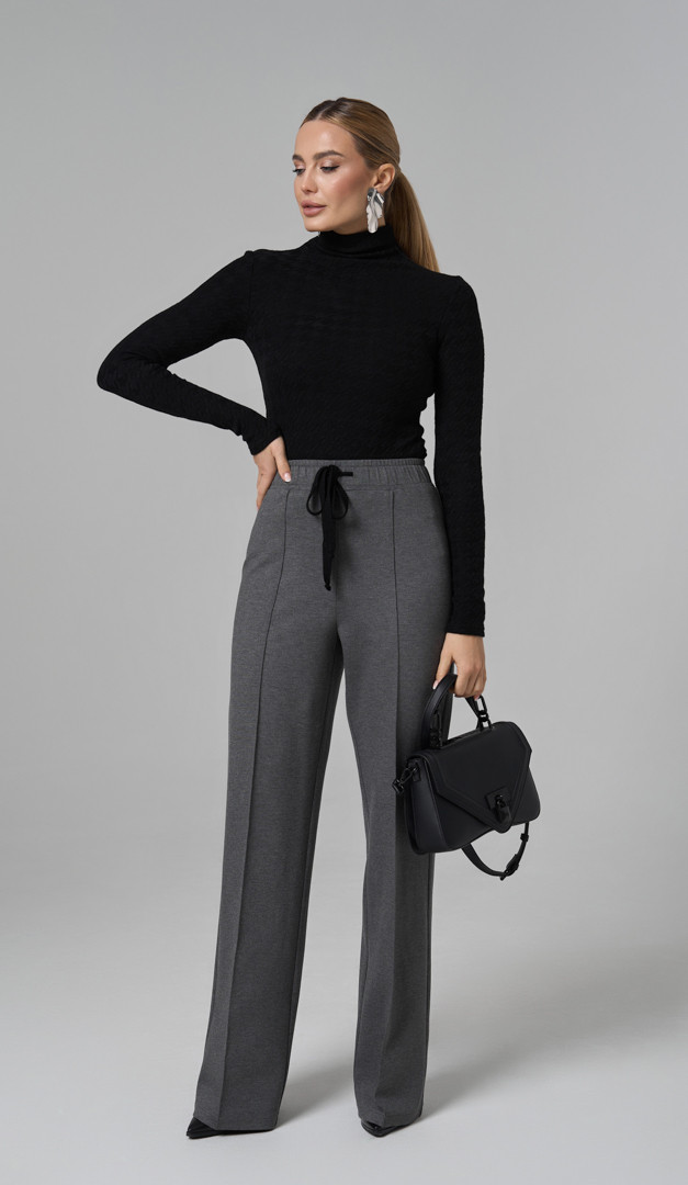 Фото stany-zenskie-pramye-serye-01 товара Штаны женские прямые серые