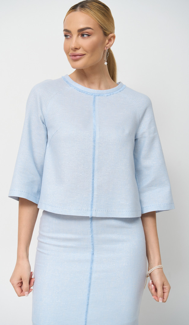 Фото top-s-bahromoj-goluboj-01 товару Топ з бахромою блакитний