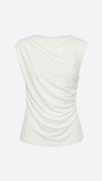 Фото top-zenskij-trikotaznyj-s-drapirovkoj-molocnyj-01 товару Топ жіночий трикотажний з драпіровкою молочний0 Фото top-zenskij-trikotaznyj-s-drapirovkoj-molocnyj-01 товару Топ жіночий трикотажний з драпіровкою молочний0