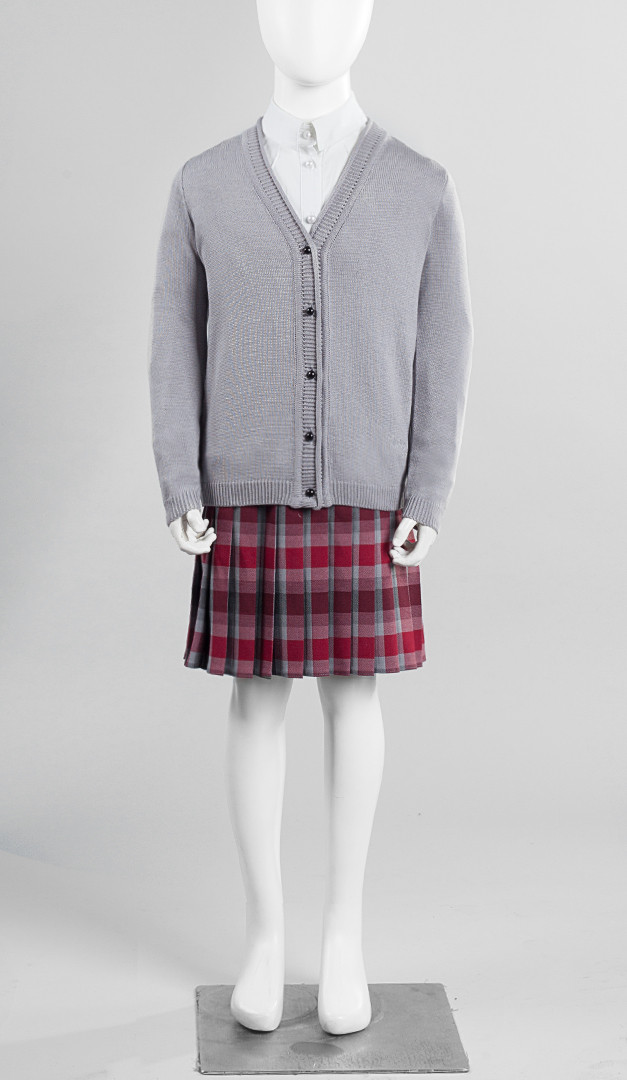 Фото trikotaznaa-kofta-dla-devocki-seraa-01 товара Трикотажная кофта для девочки серая0