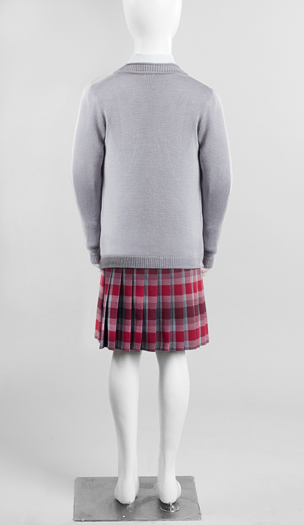 Фото trikotaznaa-kofta-dla-devocki-seraa-02 товара Трикотажная кофта для девочки серая0