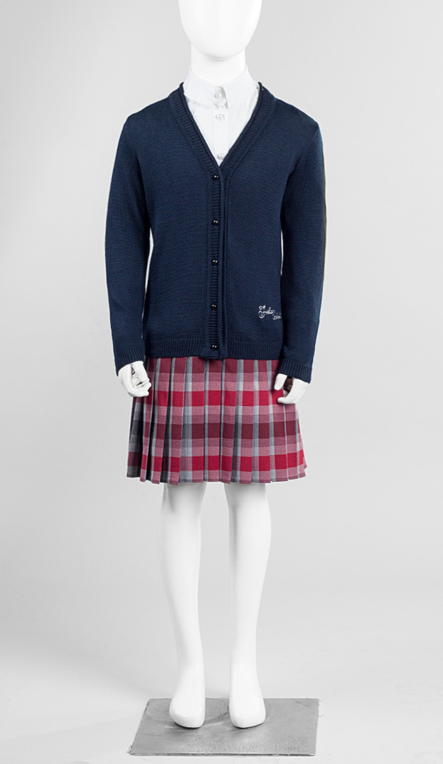 Фото trikotaznaa-kofta-dla-devocki-sinaa-01 товара Трикотажная кофта для девочки синяя