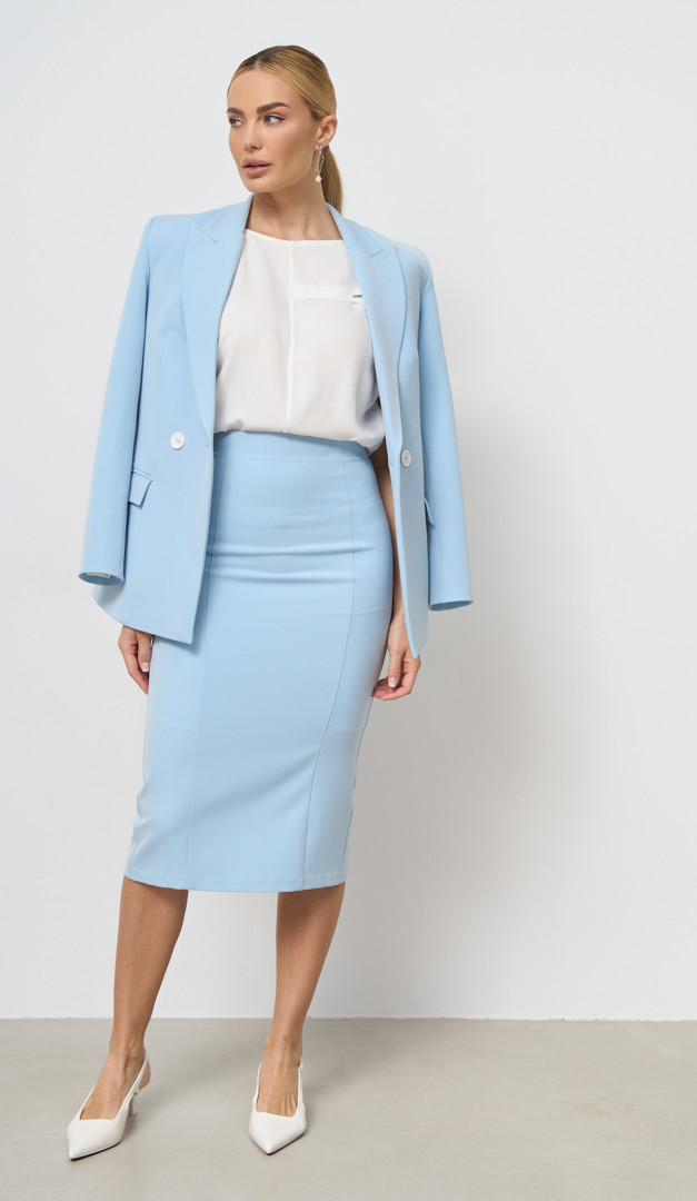 Фото ubka-bazovaa-golubaa-02 товару Спідниця базова блакитна0