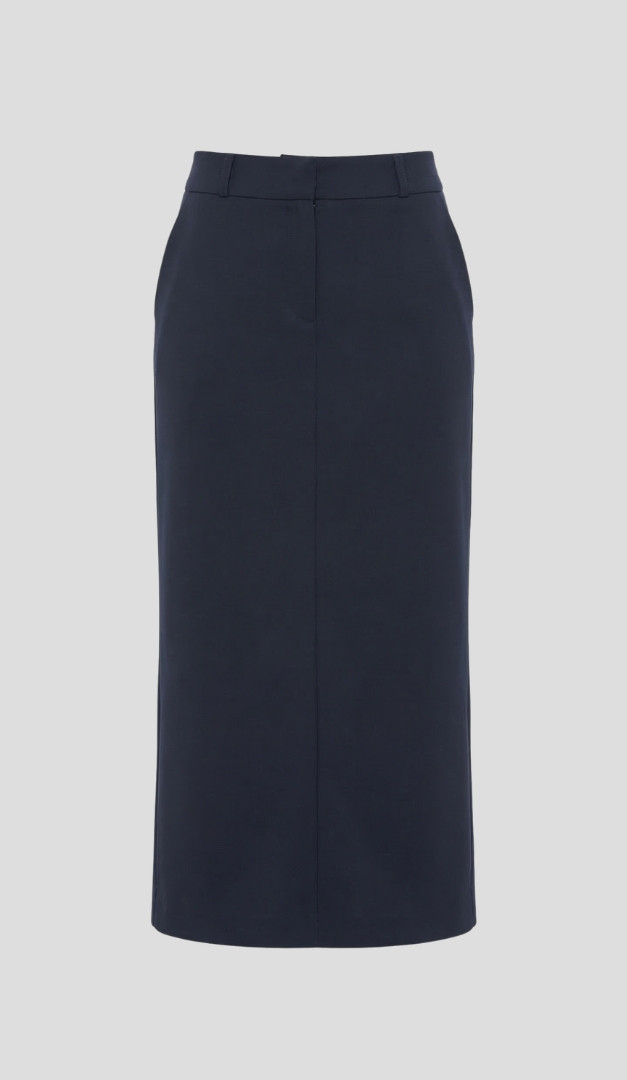 Фото ubka-bazovaa-midi-s-karmanami-sinaa-01 товара Юбка базовая миди с карманами синяя0