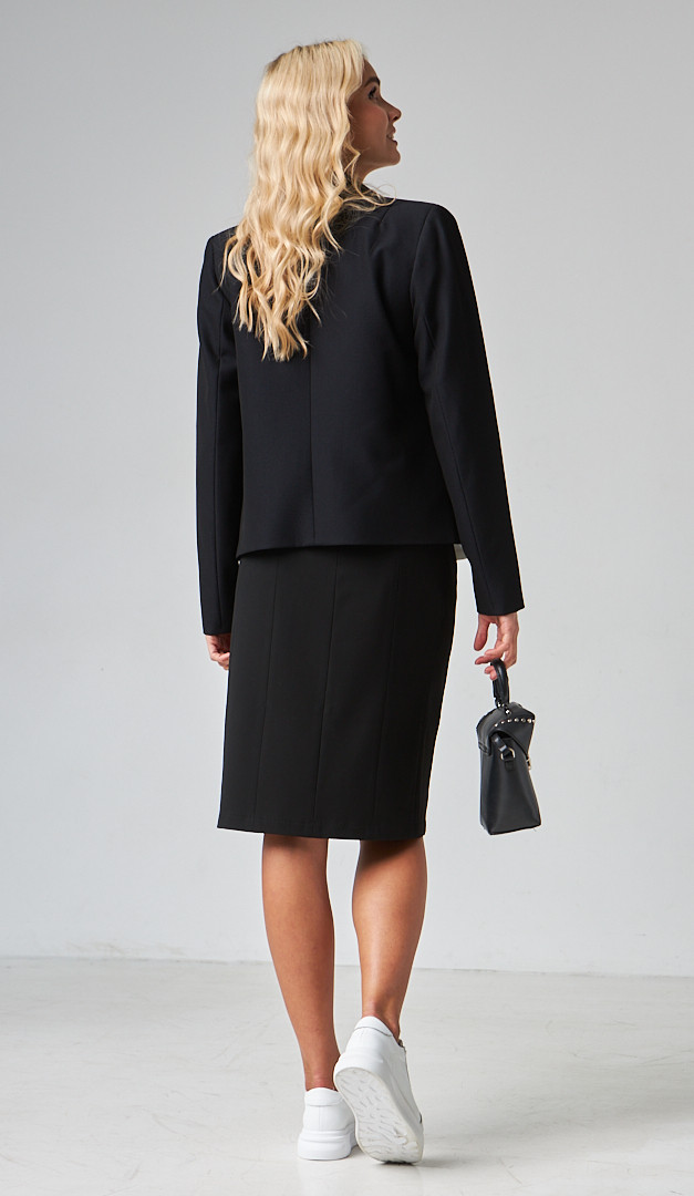 Фото ubka-bazovaa-s-razrezom-cernaa-04 товару Спідниця базова з розрізом чорна0