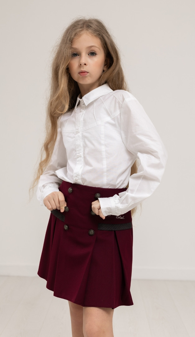 Фото ubka-dla-devocki-dvubortnaa-s-otdelkoj-4 товара Юбка для девочки двубортная с отделкой1