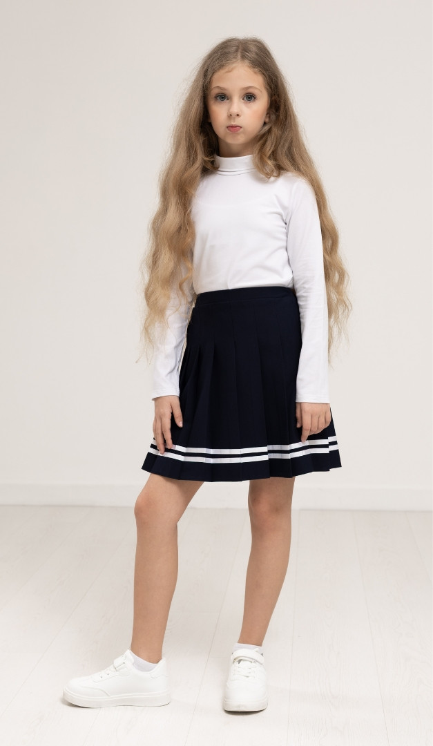 Фото ubka-dla-devocki-sinaa-s-tesmoj-02 товара Юбка для девочки синяя с тесьмой
