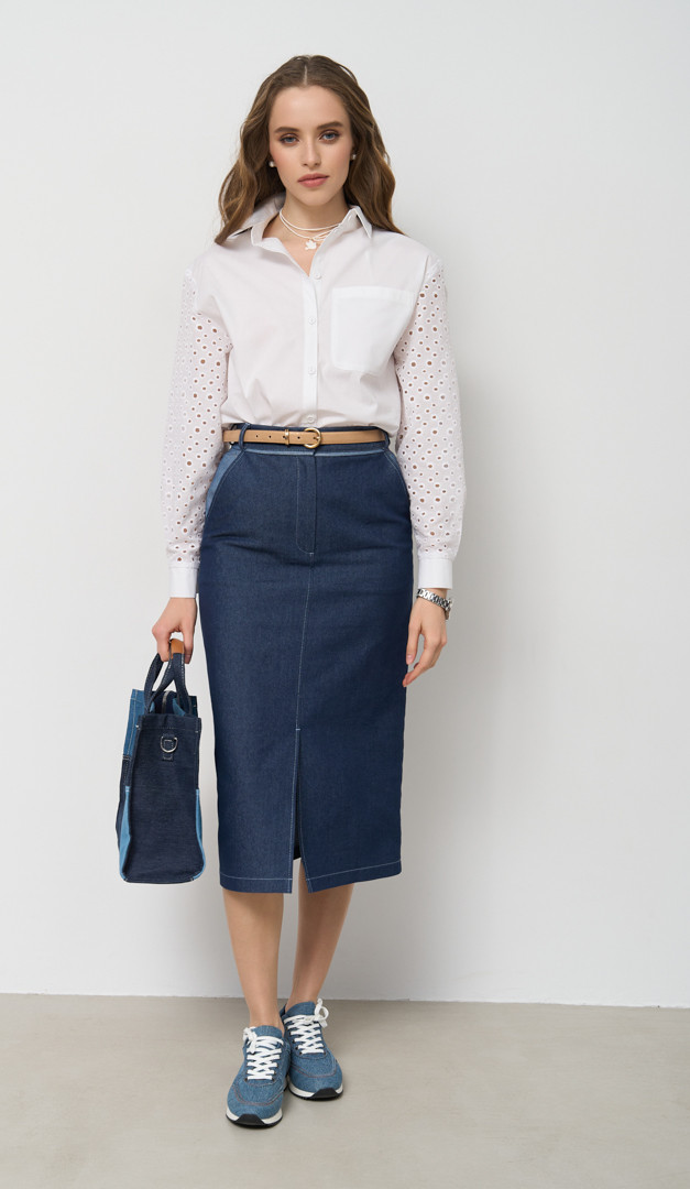 Фото ubka-dzinsovaa-pramaa-midi-01 товара Юбка джинсовая прямая миди0