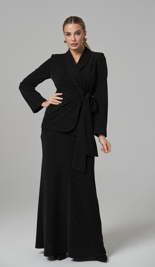 Фото ubka-maksi-prazdnicnaa-cernaa-2 товару Спідниця максі святкова чорна0