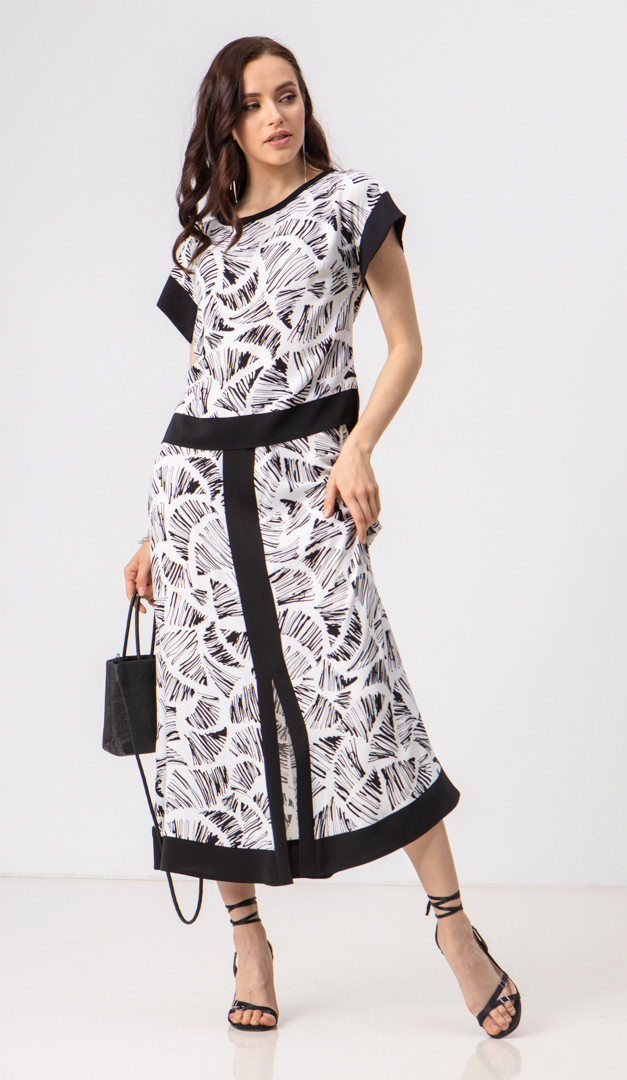 Фото ubka-midi-belaa-s-printom-02 товару Спідниця міді біла з принтом