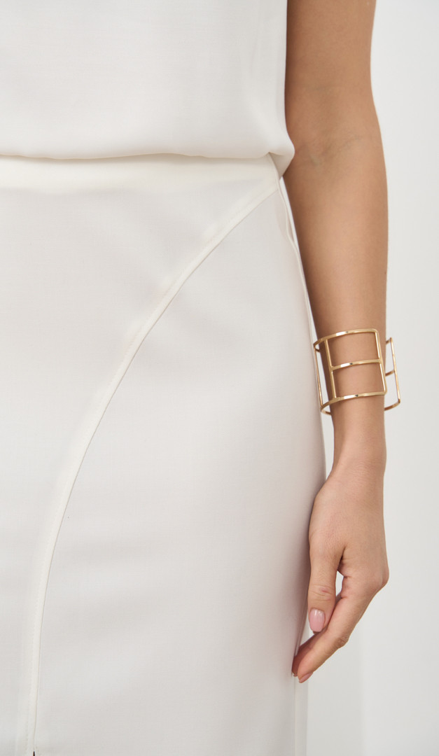 Фото ubka-midi-molocnaa-04 товару Спідниця міді молочна0