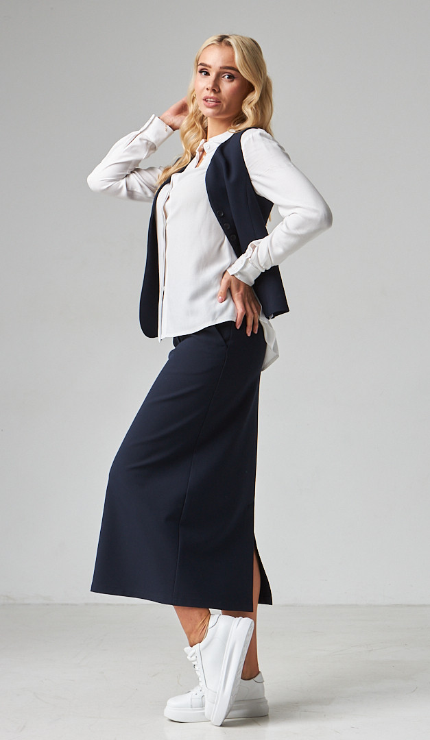 Фото ubka-midi-s-karmanami-sinaa-03 товара Юбка миди с карманами синяя0