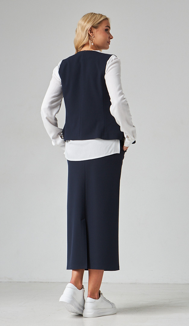 Фото ubka-midi-s-karmanami-sinaa-07 товара Юбка миди с карманами синяя0