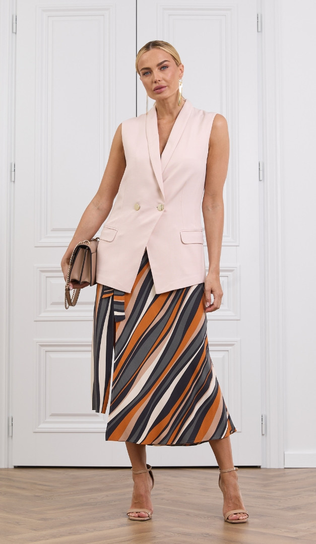 Фото ubka-midi-s-printom-v-polosku-1 товара Юбка миди с принтом в полоску