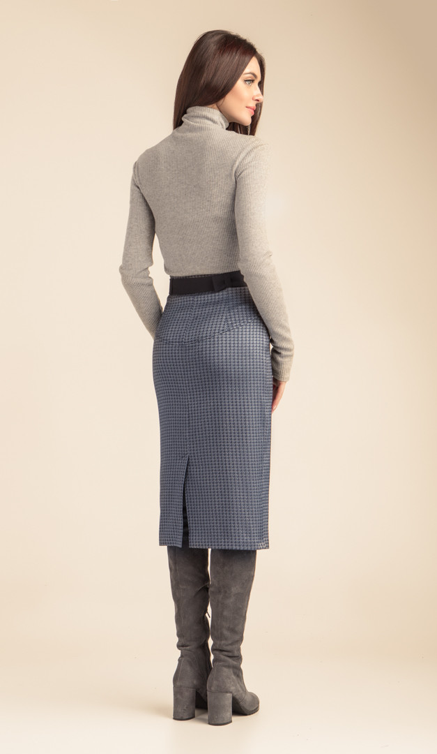 Фото ubka-midi-s-remnem-sinaa-02 товару Спідниця міді з ременем синя0