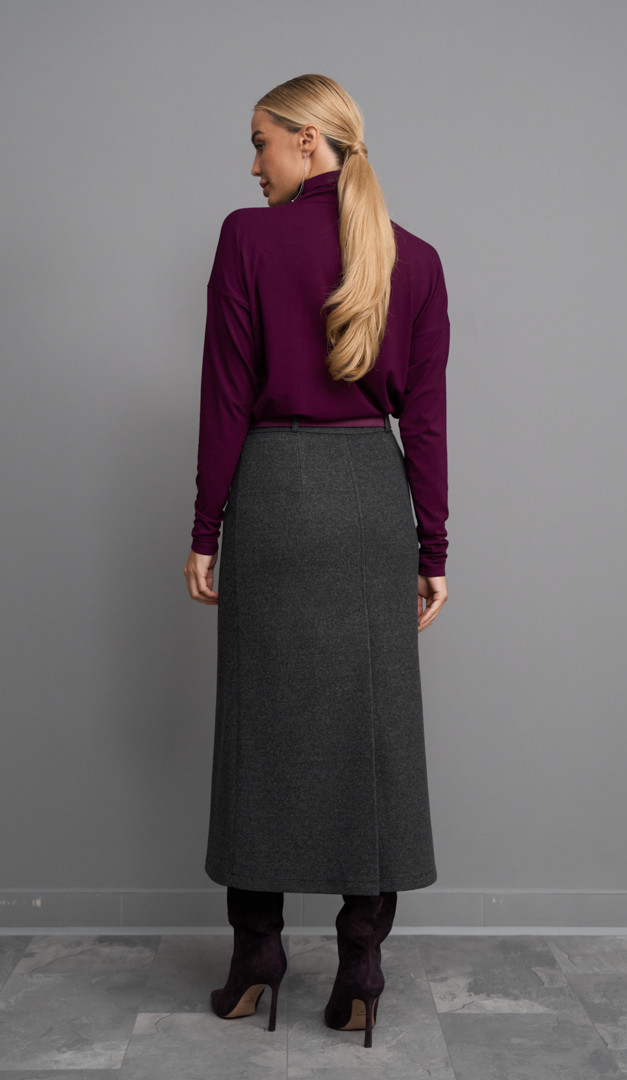 Фото ubka-midi-teplaa-seraa-06 товару Спідниця міді тепла сіра0